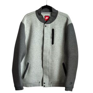 Nike Men’s Zip-Up Bomber Varsity Heather Gray Jacket Size XXL